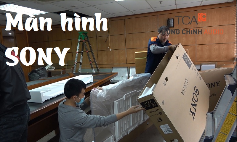 Màn hình Sony cho phòng họp hội nghị trực tuyến